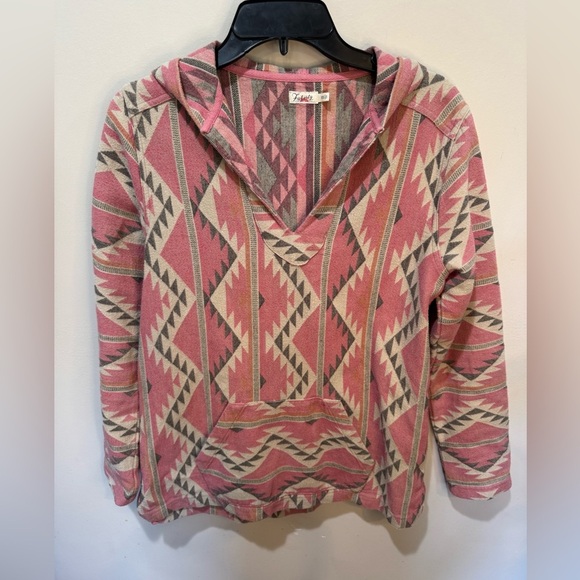 Faherty‎ Baja Hoodie Cinnamon Hills Western Sz XS - Picture 3 of 11